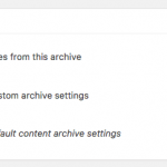 Mai Archive Settings
